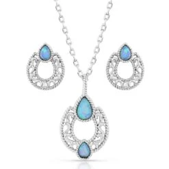 Montana Silversmiths Roped In Horseshoe Jewelry Set