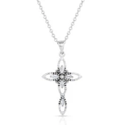 Montana Silversmiths Star Of Wonder Crystal Cross Necklace