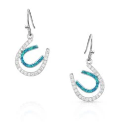 Montana Silversmiths Tipping Luck Horseshoe Earrings