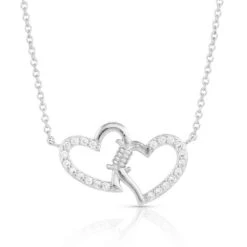 Montana Silversmiths Victory In Love Crystal Barbed Wire Necklace