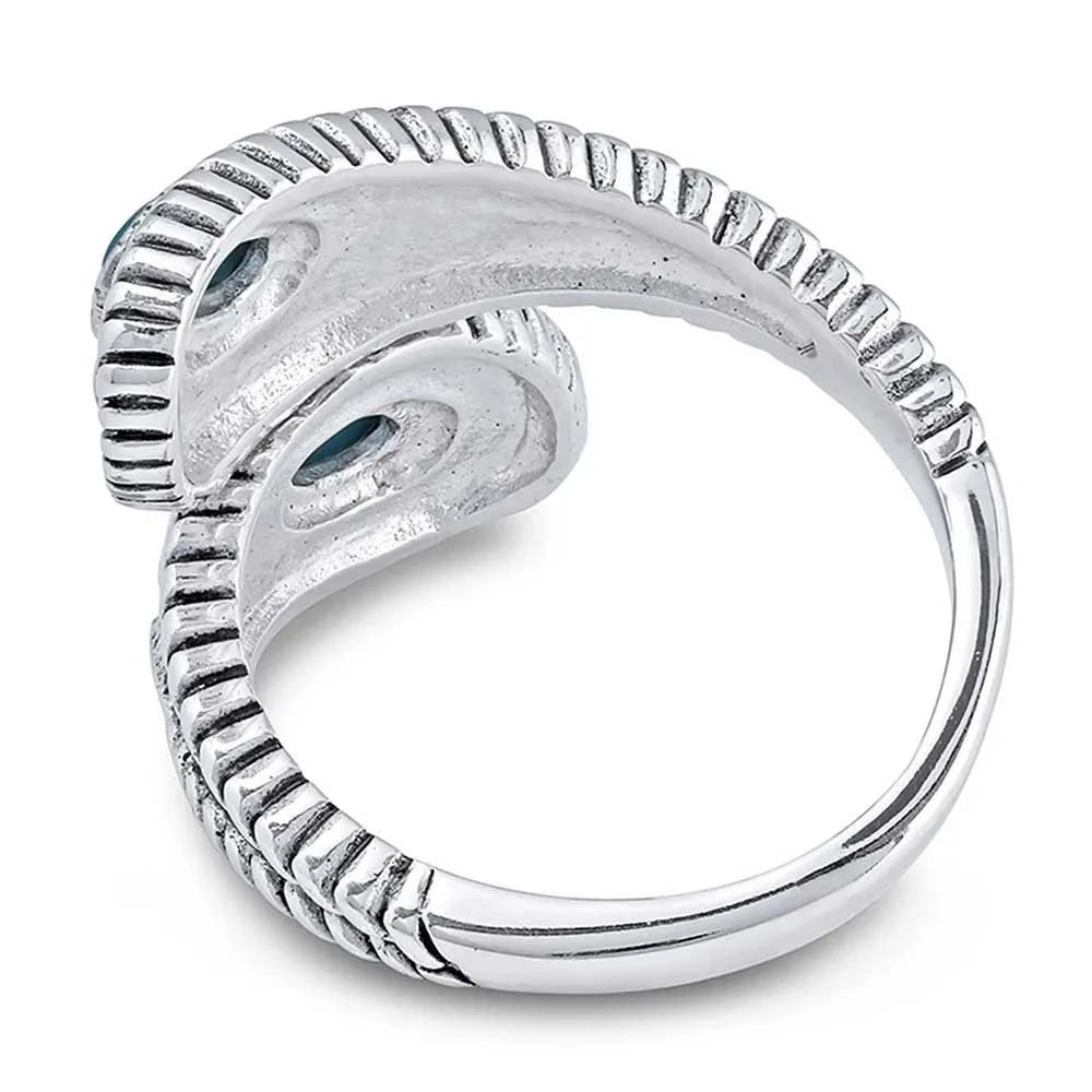 Montana Silversmiths Women's Balancing The Whole Turquoise Open Ring - Image 3