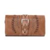 Montana West Aztec Collection Tooled Wallet