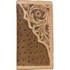 Ranger Belt Co. Men's Ostrich Skin Tooled Rodeo Wallet