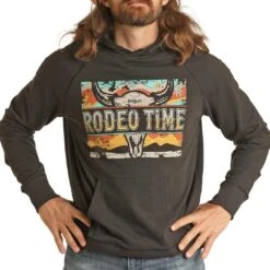 Rock & Roll Cowboy Men's Rodeo Time Graphic Hoodie