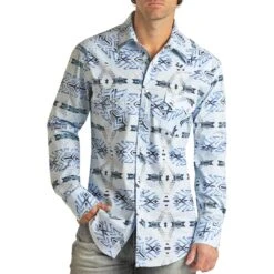 Rock & Roll Cowboy Men's Southwest Print Snap Shirt