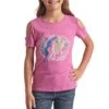 Rock & Roll Cowgirl Girls' Stay Wild Cold Shoulder T-shirt