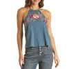 Rock & Roll Cowgirl Women's Embroidered Halter Top
