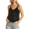 Rock & Roll Cowgirl Women's Shimmer Velvet Cami