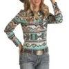 Rock & Roll Cowgirl Women's Southwest Print Snap Shirt
