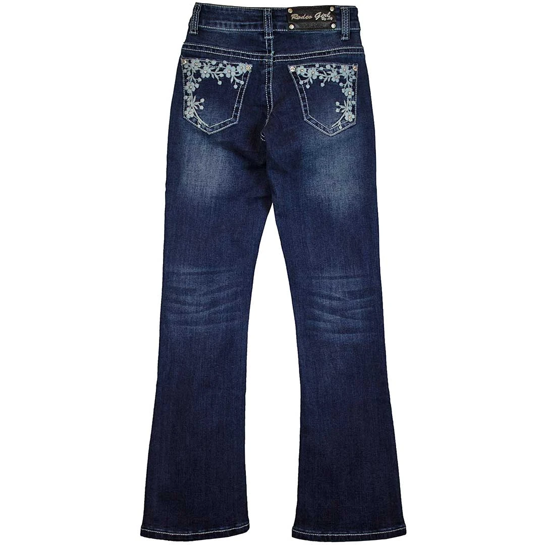 Rodeo Girl Girls' Floral Pocket Bootcut Jeans
