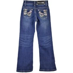 Rodeo Girl Girls' Embroidered Floral Bootcut Jeans