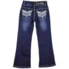 Rodeo Girl Girls' Feather Pocket Bootcut Jeans