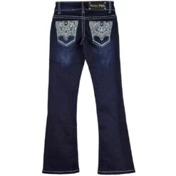 Rodeo Girl Girls' Mandala Embroidery Jeans
