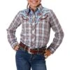 Roper Girls' Fancy Yoke Plaid Snap Shirt