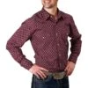 Roper Men's Amarillo Diamond Print Snap Shirt