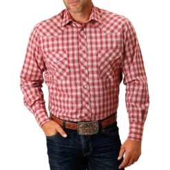 Roper Men's Check Print Snap Shirt
