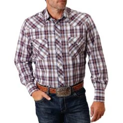 Roper Men's Classic Plaid Snap Shirt