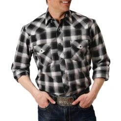 Roper Men's Classic Plaid Snap Shirt
