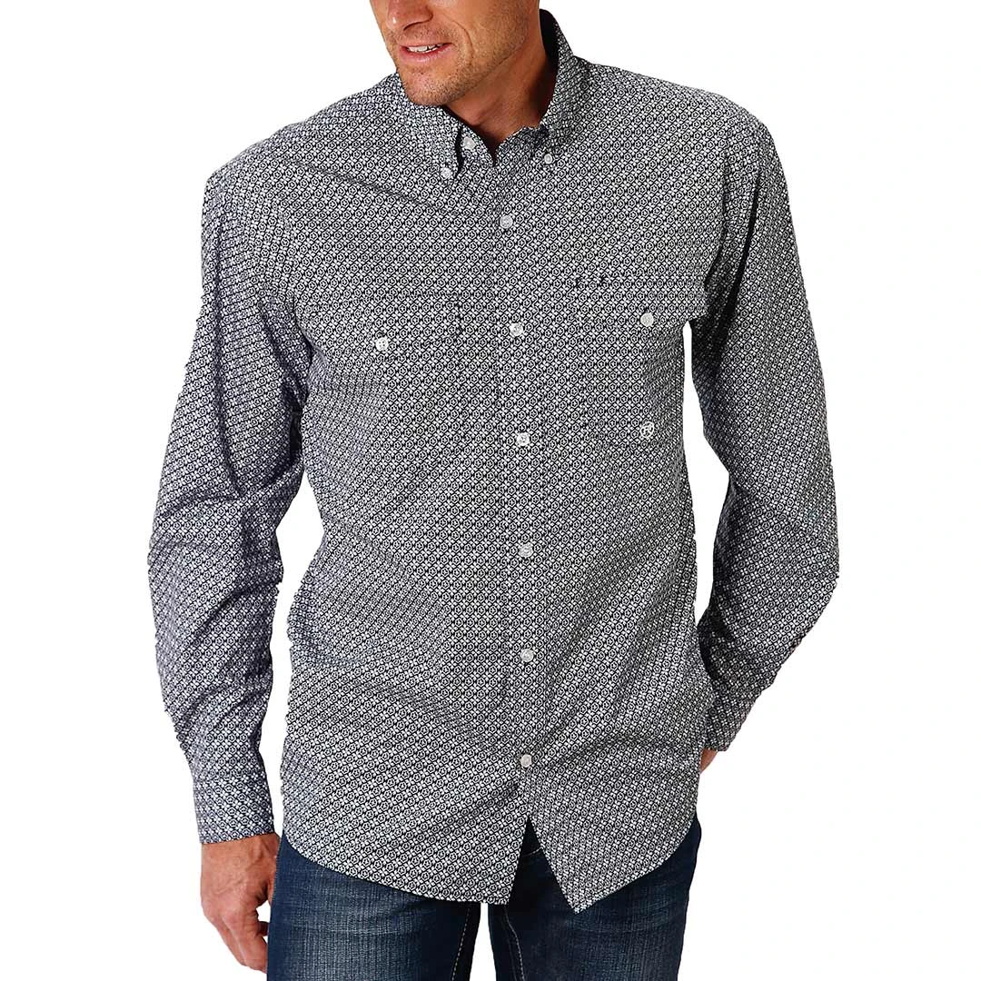 Roper Men's Mini Clover Print Button-Down Shirt