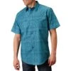 Roper Men's Short Sleeve Aztec Print Snap Shirt