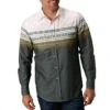 Roper Men's Stripe Border Print Snap Shirt
