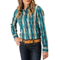 Roper Women's Aztec Stripe Snap Shirt