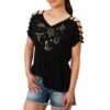Roper Women's Cage Shoulder Detail T-Shirt