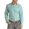 Rough Stock Men's Micro Dot Print Snap Shirt