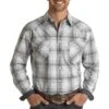Rough Stock Men's Plaid Snap Shirt
