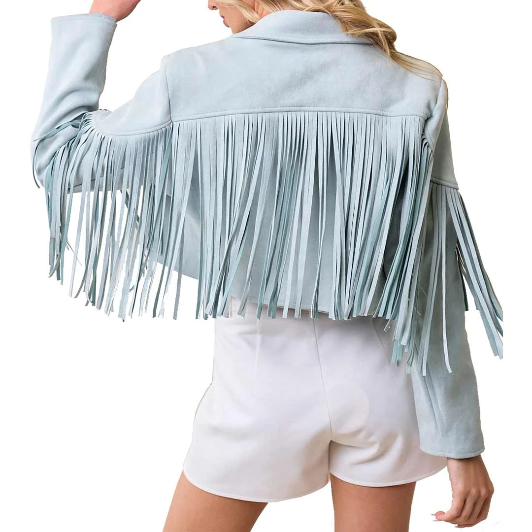 Saints & Hearts Women's Fringe Suede Cropped Jacket - Image 5