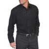 Scully Men's Floral Embroidered Yoke Snap Dress Shirt
