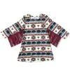 Shea Baby Toddler Girls' Buffalo Print Fringe Dress