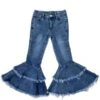 Shea Baby Toddler Girls' Ruffle Bell Bottom Jeans