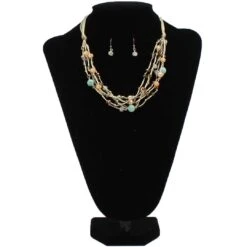 Silver Strike Multi-Layer Beaded Rope Jewelry Set