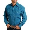 Stetson Men's Geometric Print Snap Shirt