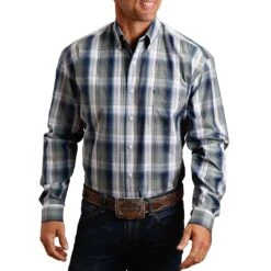 Stetson Men's Lucky Diamond Plaid Button-Down Shirt