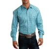 Stetson Men's Ombre Plaid Snap Shirt
