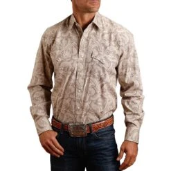 Stetson Men's Paisley Print Snap Shirt