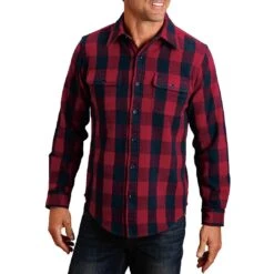 Stetson Men's Rugged Buffalo Check Button-Down Shirt