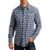 Stetson Men's Rugged Plaid Print Snap Shirt