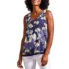 Tribal Women's Floral Print Reversible V-Neck Cami