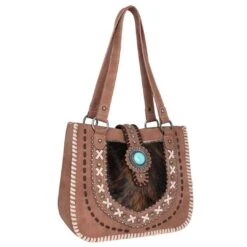 Trinity Ranch Hair-On Leather Collection Tote Bag