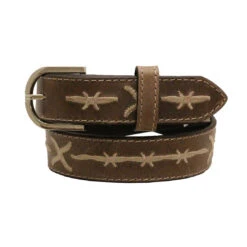 Twisted X Kids' Embroidered X Distressed Leather Belt