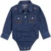 Wrangler Baby Girls' Denim Onesie