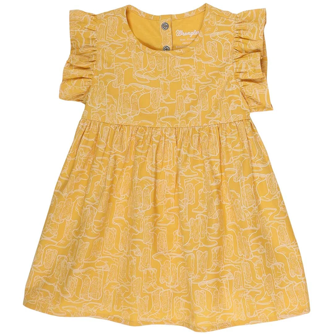 Wrangler Baby/Toddler Girls' Boot Print Ruffle Dress - Image 2