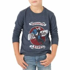 Wrangler Boys' Long Sleeve Authentic Rodeo T-Shirt