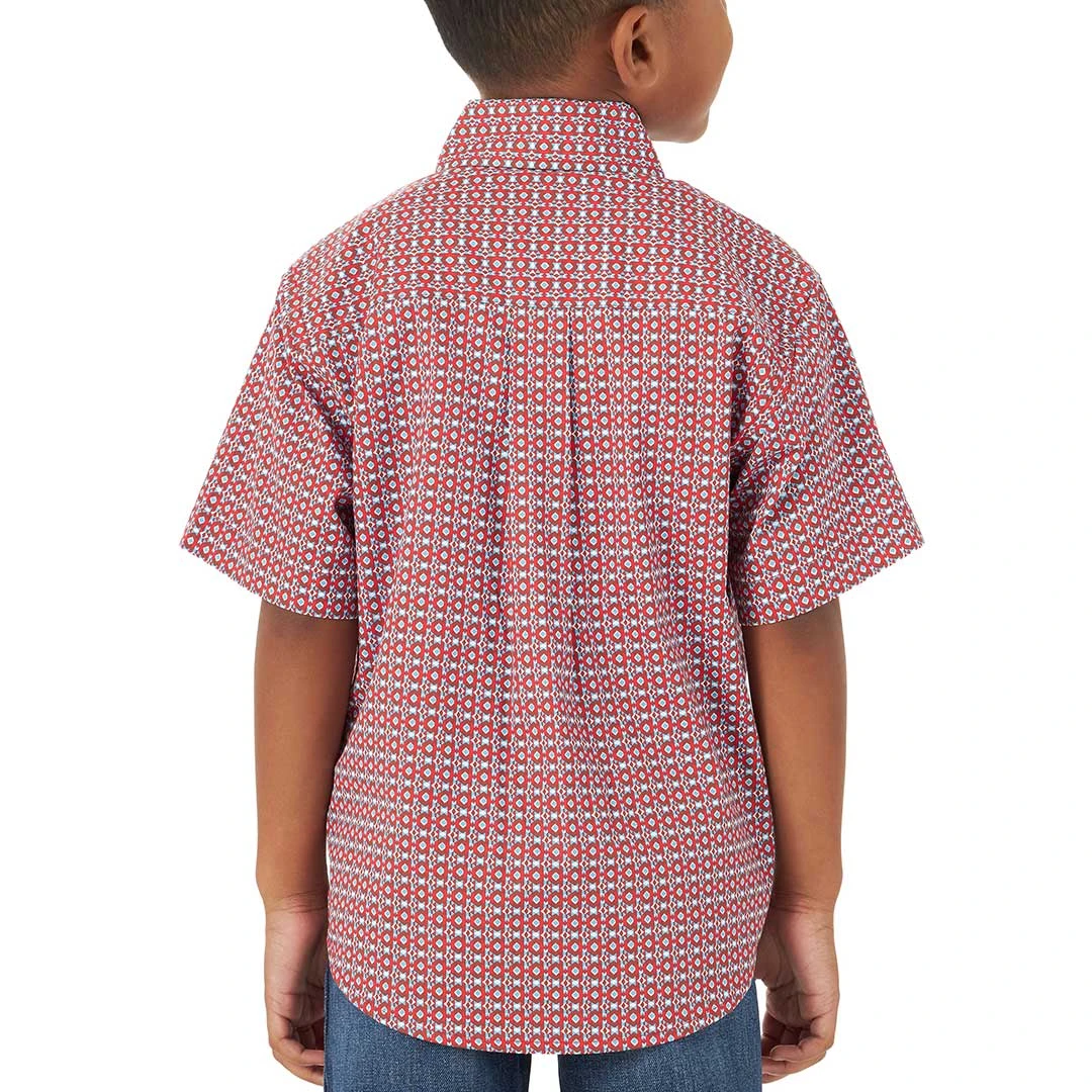 Wrangler Boy's Short Sleeve Print Button-Down Shirt - Image 2