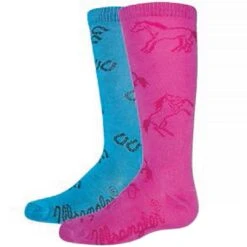 Wrangler Girls' 2 Pack Boot Socks