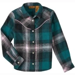 Wrangler Girl's Plaid Snap Shirt