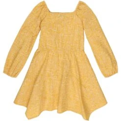 Wrangler Girls' Boot Print Peasant Dress